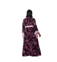 Plus Long Sleeve Empire Waist Maxi Dress