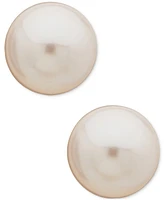 Anne Klein Silver-Tone Imitation Pearl Stud Earrings