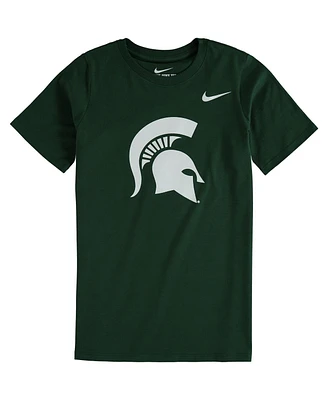 Big Boys Nike Green Michigan State Spartans Cotton Logo T-shirt