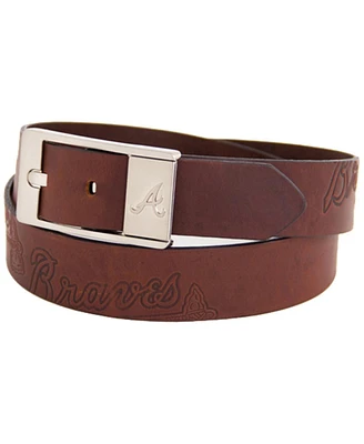 Men's Brown Atlanta Braves Brandish Leather Belt