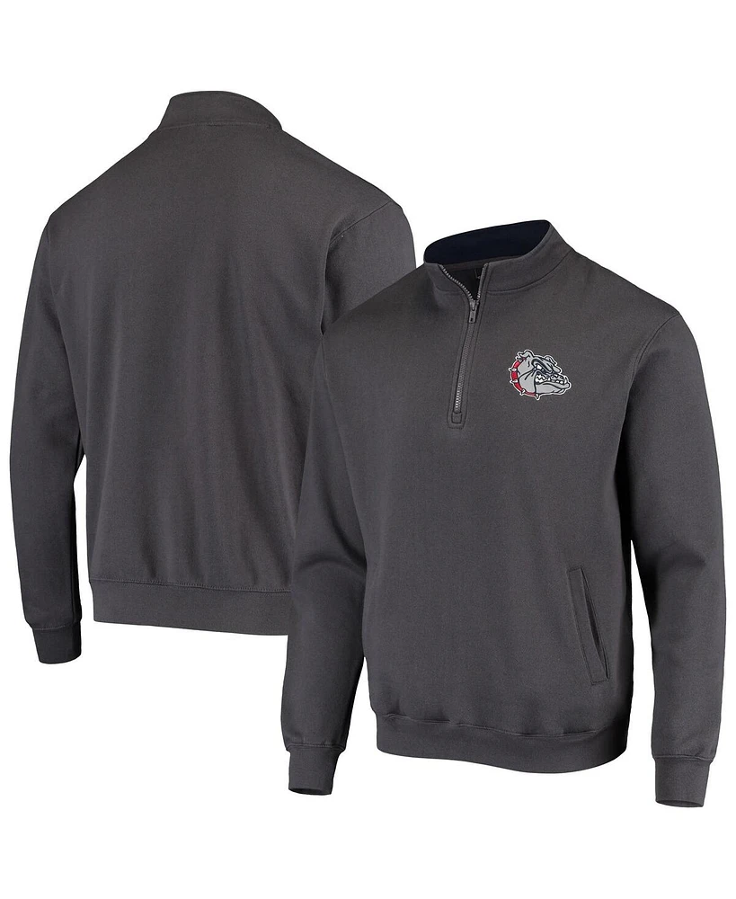 Men's Colosseum Charcoal Gonzaga Bulldogs Tortugas Logo Quarter-Zip Jacket