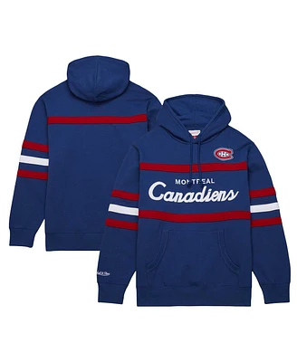 Men's Mitchell & Ness Navy Montreal Canadiens Head Coach Pullover Hoodie
