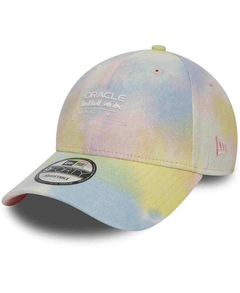 Men's New Era Red Bull Racing Tie-Dye Denim 9FORTY Adjustable Hat