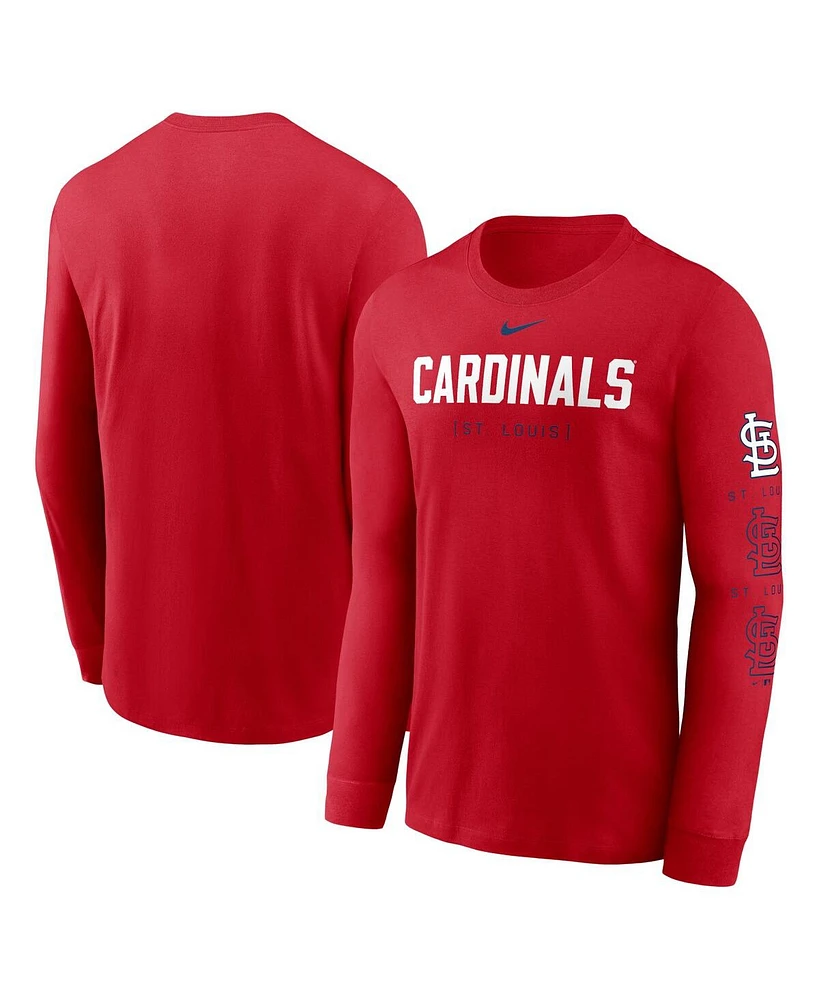 Men's Nike Red St. Louis Cardinals Repeater Long Sleeve T-shirt