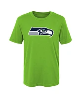 Little Boys and Girls Neon Green Seattle Seahawks Primary Logo T-shirt