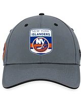 Men's Fanatics Gray New York Islanders Authentic Pro Home Ice Flex Hat