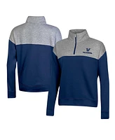 Women's Champion Navy Villanova Wildcats Color-Blocked Quarter-Zip Sweatshirt