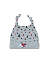 Baby Boys and Girls New Era Heather Gray Kansas City Chiefs Critter Cuffed Knit Hat