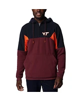 Men's Columbia Maroon Virginia Tech Hokies Lodge Quarter-Zip Hoodie