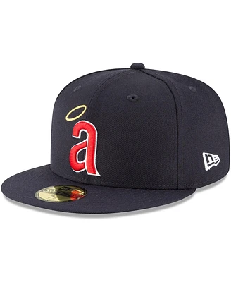 Men's New Era Navy California Angels Cooperstown Collection Wool 59FIFTY Fitted Hat