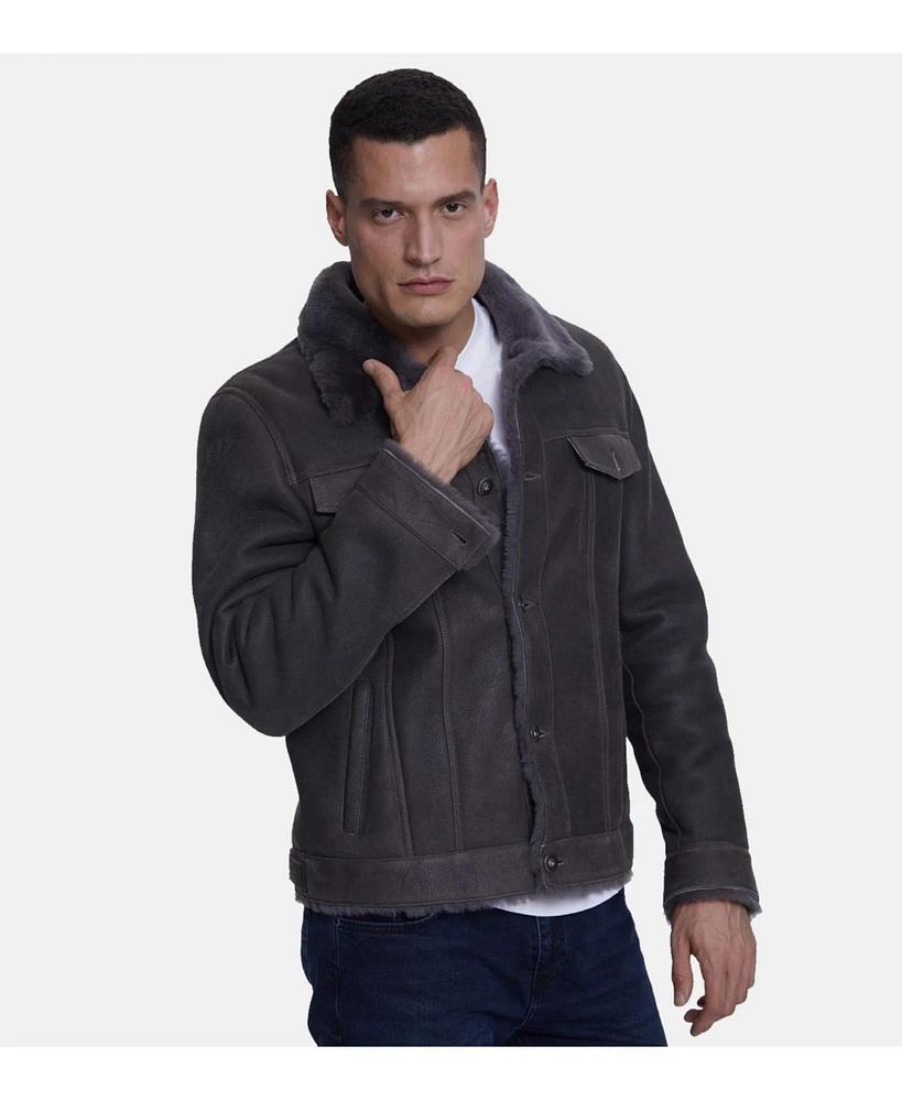 Furniq Uk Men's Suede Casual Jacket