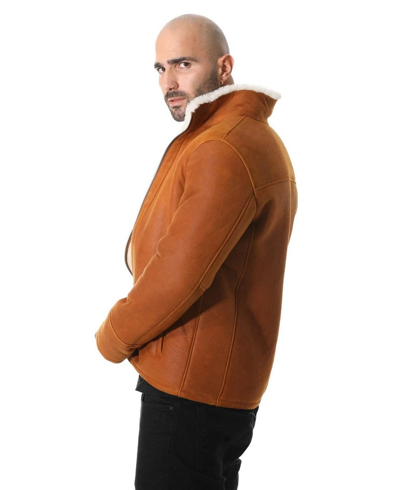 Furniq Uk Men's Shearling Casual Jacket