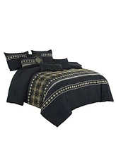 MarCielo 7 Pcs Bedding Comforter Set Tzila - Queen