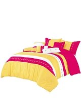 MarCielo 7 Pcs Bedding Comforter Set Uadjit - Queen