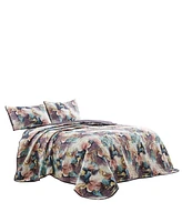 MarCielo 3 Piece Printed Quilt Set Lightweight Bedspread Set Poline