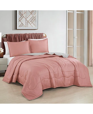 MarCielo 3 Piece Solid Quilt Set Lightweight Bedspread Set Elimu