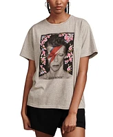 Lucky Brand Women's Floral Bowie Graphic Boyfriend T-Shirt