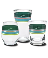 Fiesta Tropical Edgeline 15-Ounce Stemless Wine Glass Set of 4