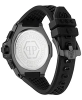 Philipp Plein Men's Chronograph Black Silicone Strap Watch 46mm