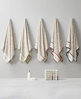 Madison Park Cotton 6-Pc. Embroidered Serene Jacquard Towel Set