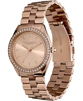 Olivia Burton Women's Bejeweled Rose Gold-Tone Stainless Steel Watch 34mm