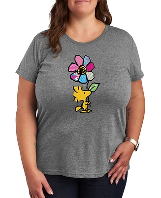 Trendy Plus Peanuts Woodstock Flower Graphic T-shirt