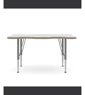 Tot Mate My Place Rectangular Table, Adjustable Height Legs, Table Top Range 14" to 23", Ready-To-Assemble