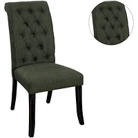 Simplie Fun Gray Fabric Tufted Dining Chairs Set