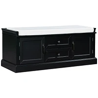 Simplie Fun Storage Bench With 2 Drawers And 2 Cabinets