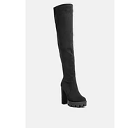 maple faux suede Over the Knee boots