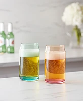 Cambridge Colorful Ombre Beer Can Glasses, Set of 2