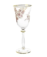 Vivience Floral Design Water Glasses 8.75 oz, Set of 4