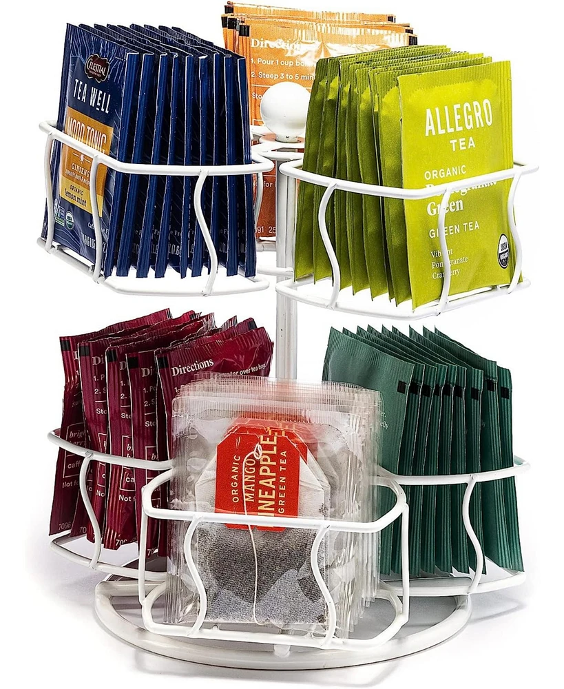 Sorbus Tea Bag 2 Tier Lazy Susan Organizer