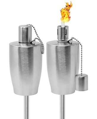 Sorbus Stainless Oil Burning Steel Torch - 2PC (11oz)