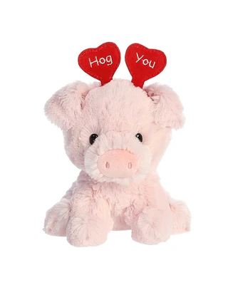 Aurora Small Hog You Pig Love On The Mind Heartwarming Plush Toy Pink 6"