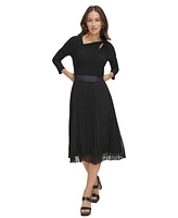 Dkny Pleated Midi Skirt