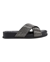 Easy Spirit Women's Judy Embellished Casual Flat Sandals - Black