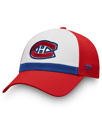 Men's Fanatics White, Red Montreal Canadiens Breakaway Current Jersey Flex Hat
