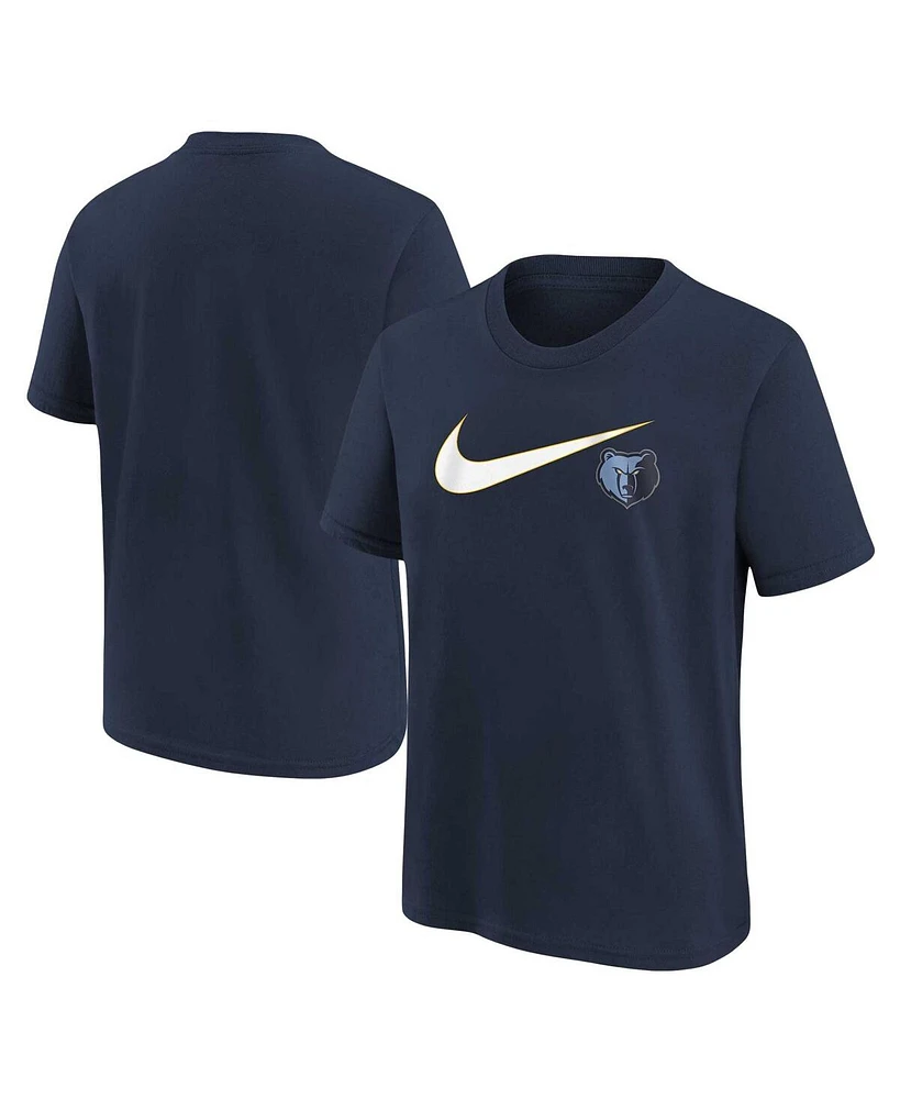 Big Boys Nike Navy Memphis Grizzlies Swoosh T-shirt