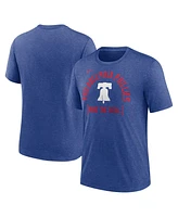 Men's Nike Heather Royal Philadelphia Phillies Swing Big Tri-Blend T-shirt