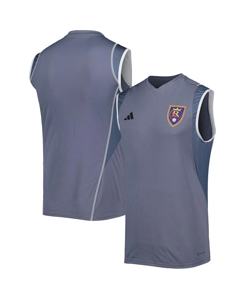 Men's adidas Gray Real Salt Lake 2023 On-Field Sleeveless Training Jersey