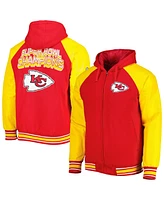 Men's G-iii Sports by Carl Banks Red Kansas City Chiefs Defender Raglan Full-Zip Hoodie Varsity Jacket