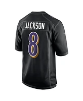 Men's Nike Lamar Jackson Black Baltimore Ravens Fashion Game Jersey