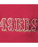 Men's Dunbrooke Scarlet San Francisco 49ers Logo Maverick Thermal Henley Long Sleeve T-shirt