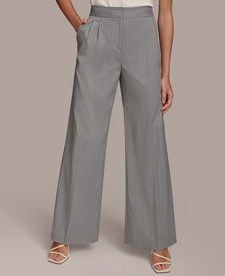 Donna Karan Women's Pinstriped Wide-Leg Pants