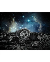 Bulova Men's Chronograph Lunar Pilot Meteorite Black Leather Strap Watch 44mm - Limited Edition