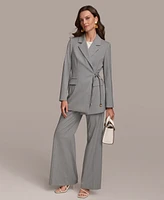 Donna Karan Women's Pinstriped Tie-Waist Blazer