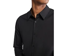 Calvin Klein Men's Slim Fit Long Sleeve Solid Button-Front Shirt