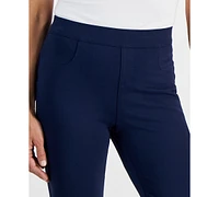 Style & Co Petite Mid Rise Pull On Straight Leg Ponte Pants, Created for Macy's