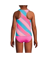 Lands' End Girls Chlorine Resistant Racer Back Tankini Swim Top